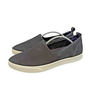 Ecco Women’s Slip-On Sneakers US 8 EU 39 Black Suede Leather Comfort Shoes